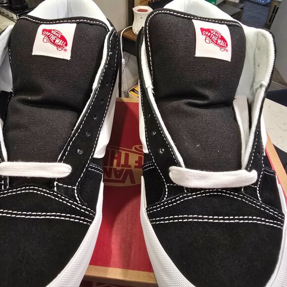 VANS Knu Skool Mid OG 2023 MEN'S SNEAKERS VN000CQ96BT BLACK CLASSIC Size 13 NEW - Picture 4 of 10